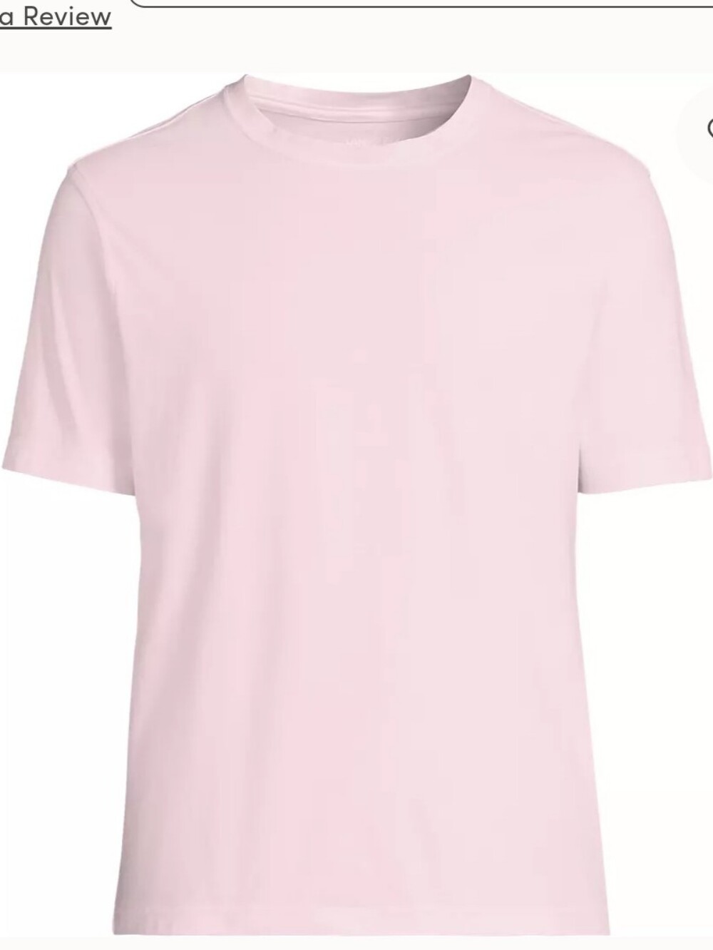Pale Pink Women's Crew Neck T-Shirt By Land's End